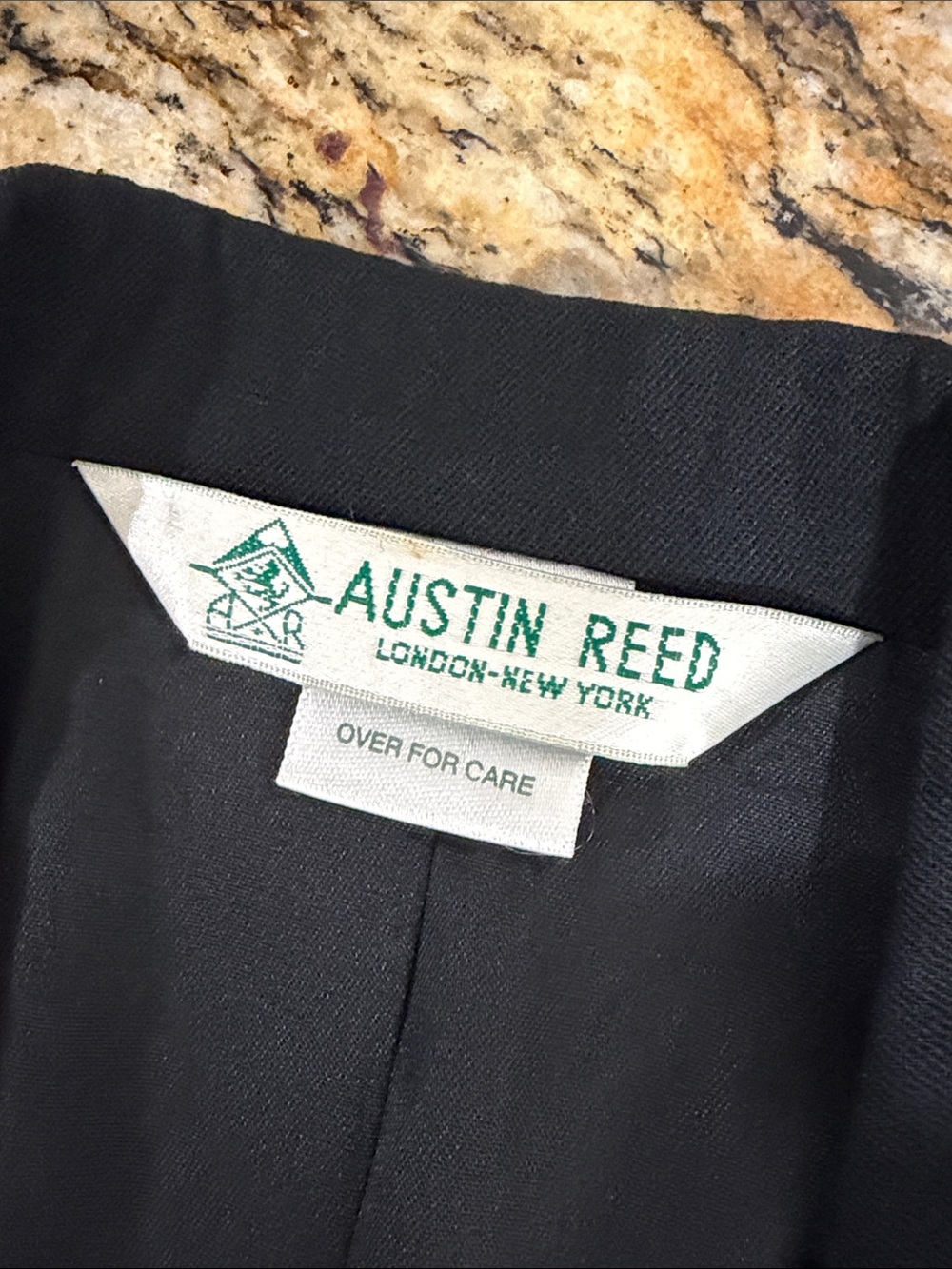 Vintage Austin Reed Black Wool Blazer Gold Button Double Breasted Jacket Size 8 - Picture 5 of 12